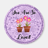 Je bent zo geliefd Paarse boho magneet (Voorkant)