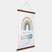 Je bent zo geliefd Rainbow Baby Nursery Hangend Wandkleed (Gebogen)