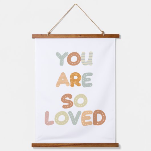 Je bent zo geliefd Rainbow Baby Nursery Hangend Wandkleed (Voorkant)