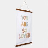 Je bent zo geliefd Rainbow Baby Nursery Hangend Wandkleed (Gebogen)