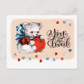 Je bent zo geliefd  Teddy Bear Valentijnsdag Feestdagenkaart (Voorkant)