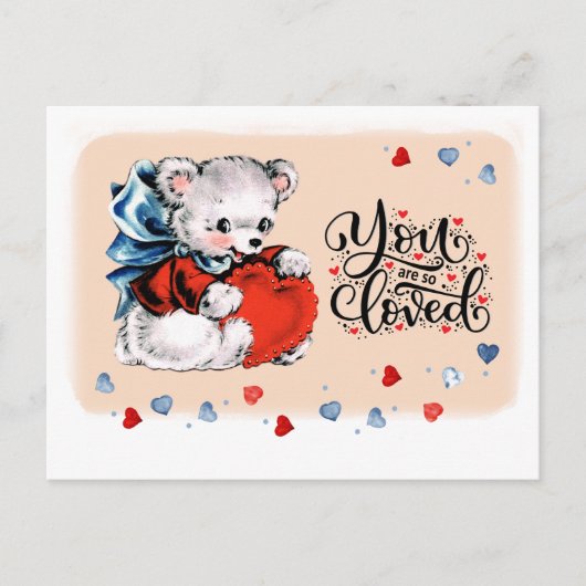 Je bent zo geliefd  Teddy Bear Valentijnsdag Feestdagenkaart (Voorkant)