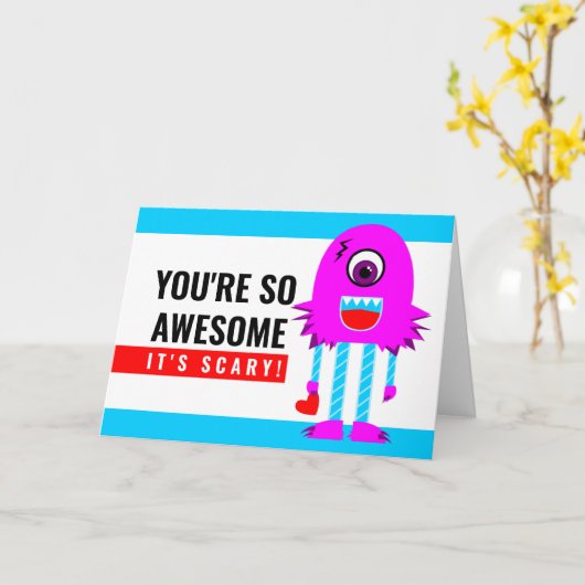 Je bent zo Geweldige dat het eng Monster Valentijn Kaart (Gele Bloem)