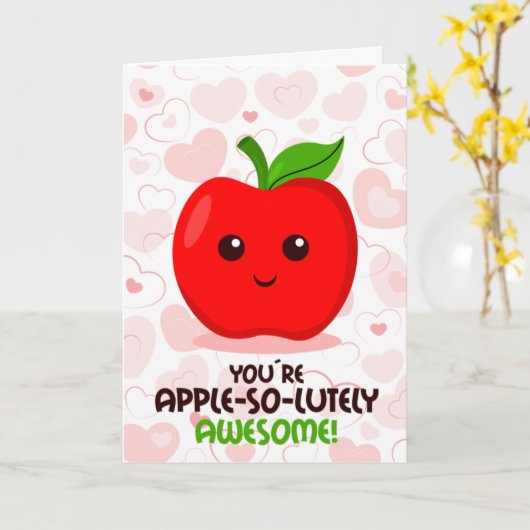 Je bent zo geweldige van appel, Valentijn Dag Kaart (Gele Bloem)