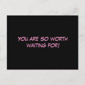 "Je bent zo goed om op te wachten!" Briefkaart (Voorkant)