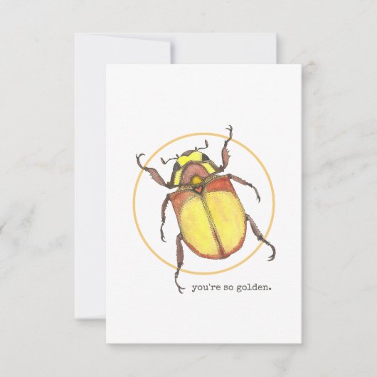 Je bent zo Golden Beetle Valentijn Kaart (Voorkant)