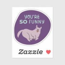 Je bent zo grappig geïllustreerde hond Aqua paarse