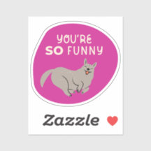 Je bent zo grappig geïllustreerde hond Fuchsia