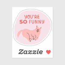 Je bent zo grappig geïllustreerde hond retro roze