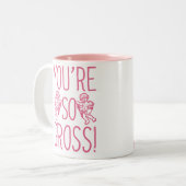 Je bent zo groot anti-valentijnsmiddel tweekleurige koffiemok (Voorkant links)