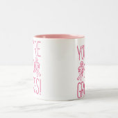 Je bent zo groot anti-valentijnsmiddel tweekleurige koffiemok (Center)