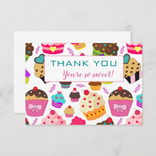 Je bent zo lief bedankkaart (Voorkant / Achterkant)