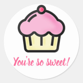 Je bent zo lief! Cupcake Valentijnsdag Stickers