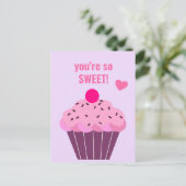 Je bent zo lief - Cute Cupcake Classroom Valentijn Briefkaart (Staand voorkant)