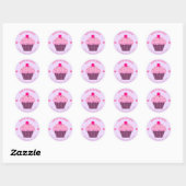 Je bent zo lief - Cute Cupcake Classroom Valentijn Ronde Sticker (Vel)