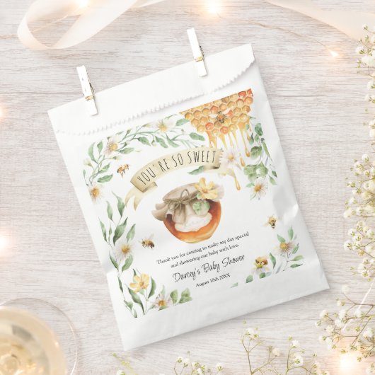 Je bent zo lief HoneyBee Dank je Baby shower Bedankzakje (Geknipt)