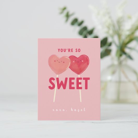 Je bent zo lief Kinder klaslokaal Valentijn Briefkaart (Staand voorkant)