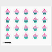 Je bent zo lief! Pastel Schattige Cupcake Ronde Sticker (Vel)