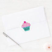 Je bent zo lief! Pastel Schattige Cupcake Ronde Sticker (Envelop)