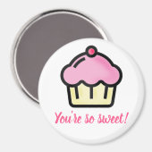 Je bent zo lief! Roze cupcake-Valentijnsdag Magneet (Voorkant / Achterkant)