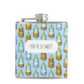 Je bent zo lief! Schattige Honing Beer Bottles Pat Heupfles (Voorkant)