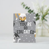 Je bent zo ontwikkeld Grappige kat afstuderen Briefkaart (Staand voorkant)
