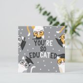 Je bent zo ontwikkeld Grappige kat afstuderen Kaart (Staand voorkant)