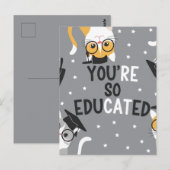 Je bent zo ontwikkeld Grappige Katten Afstuderen Briefkaart (Voorkant / Achterkant)