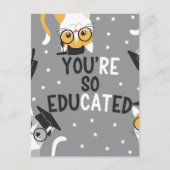 Je bent zo ontwikkeld Grappige Katten Afstuderen Briefkaart (Voorkant)