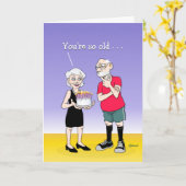 Je bent zo oud... Birthday Wenskaart Kaart (Gele Bloem)