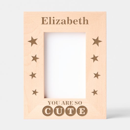 Je bent zo schattig aangepaste naam sterren gegraveerde lijstjes (Voorkant)