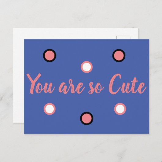 Je bent zo schattig briefkaart (Voorkant / Achterkant)