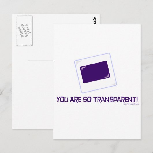 Je bent zo transparant! briefkaart (Voorkant / Achterkant)