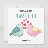 Je bent zo tweet-Valentijnsdag. Feestdagenkaart (Voorkant)