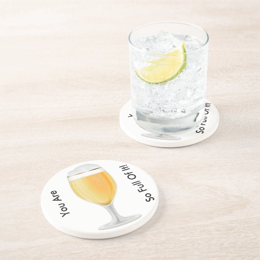 Je bent zo vol van het Onderzetter (Zijkant)