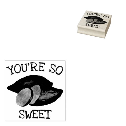 Je bent zo zoete aardappelen Yam Foodie Rubberstempel (Gestempeld)