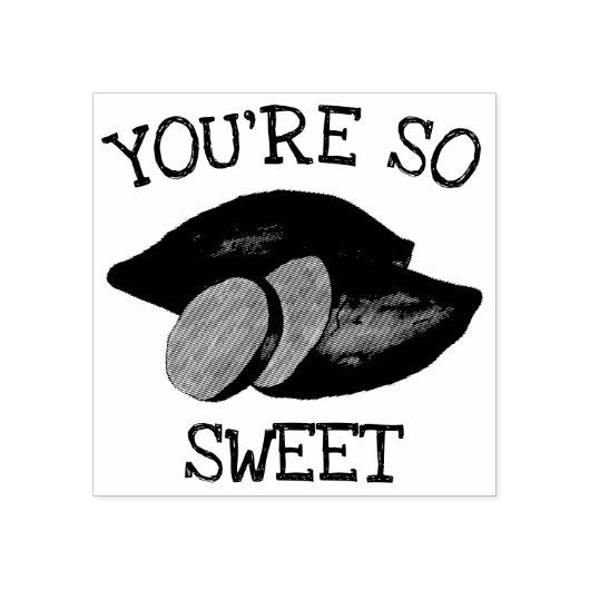 Je bent zo zoete aardappelen Yam Foodie Rubberstempel (Afrduk)