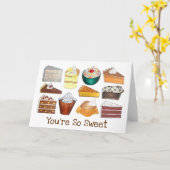 Je bent zo zoete Zuidelijke Desserts Cake Pie Pudd Kaart (Gele Bloem)