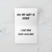 Je bent zoet als honinggroet kaart (Binnen)