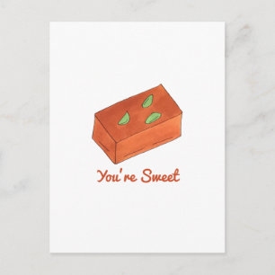 Je bent zoet Indisch eten Mithai Sweets Mysore Pak Briefkaart