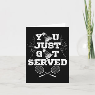 Je Bent Zojuist Geserveerd Grappige Badmintonspele Kaart