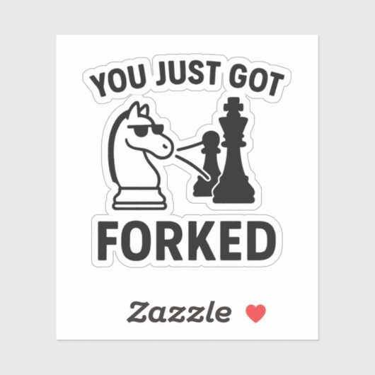 Je Bent Zojuist Gesplitst – Grappige Schaakmeme St Sticker (Vel)