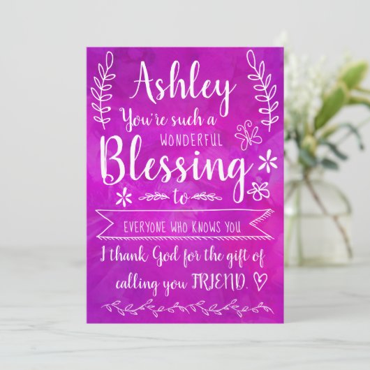 Je bent zo'n fantastische zegen, compleet EDITABLE Kaart (Staand voorkant)