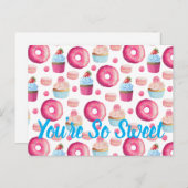 Je bent zo'n mooie citaat cupcake Donut Bakery Briefkaart (Voorkant / Achterkant)