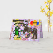 Je bent zo'n oude ezel - Happy Birthday Kaart (Gele Bloem)