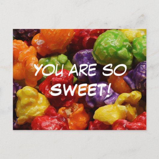 Je bent zo'n sweet Canadees Popcorn Briefkaart (Voorkant)