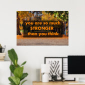 Je bent zoveel sterker dan je denkt poster (Thuiskantoor)