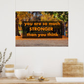 Je bent zoveel sterker dan je denkt poster (Keuken)