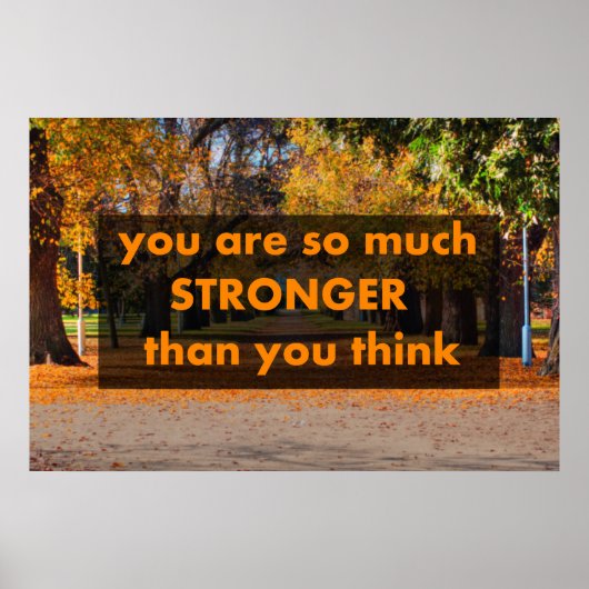 Je bent zoveel sterker dan je denkt poster (Voorkant)