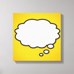 Je bericht denk bubbel leuk retro stripboek pop canvas afdruk